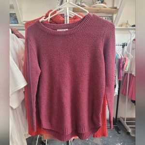 Pink Clover Maroon Crew Neck Sweater